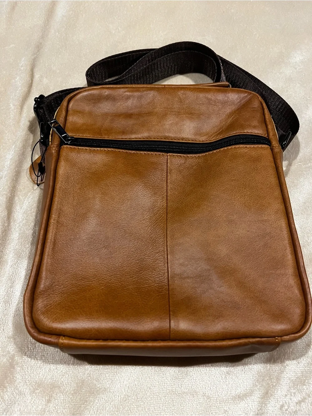 Mens Crossbody Bag, Genuine Leather Messenger Shoulder Bag